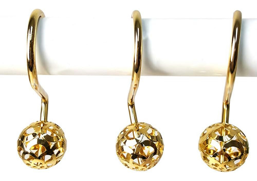 Chictie Anillos Dorados Para Cortina De Ducha, Juego De 12 A