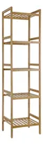 Comprar Estantería Repisa Badecor, Madera De Bambú, 5 Estantes - Mueble Multiuso, Organización Hogar, Cocina, Living, Dormitorio, Baño - Alto 142cm