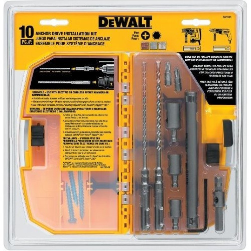 Broca Dewalt Dw5366 Kit De Anclaje De 10 Piezas