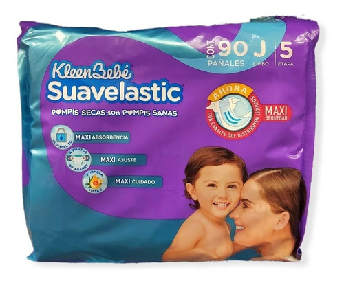 Pañales Kleenbebe Suavelastic Jumbo 84 Unixes Etapa 5