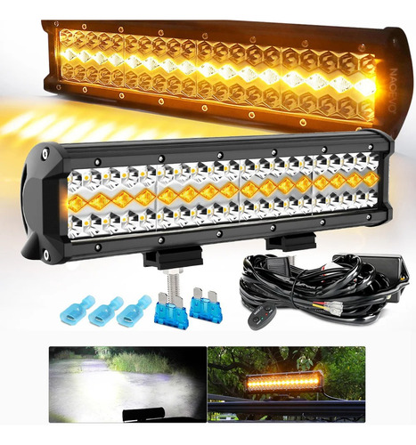 Barra Led Bicolor 20 Pulgadas Con Control 7 Funciones