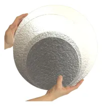 Comprar 2 Bases Discos Bandejas Para Tortas Postres 32 Cm Plateadas