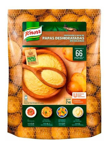 ! Pure De Papas Knorr 2kg Rinde 80 Porciones! Sin Tacc