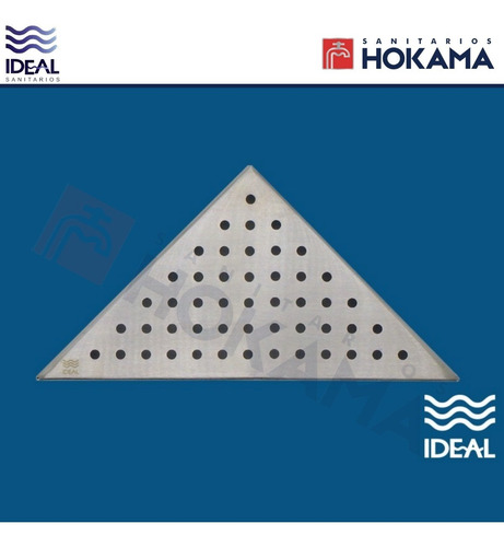 Imagen 6 de 10 de Rejilla Baño Ducha Triangular Esquina Acero Inox Esquinera