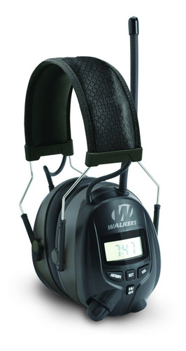 Walker's Am/fm Muff De Radio Con Pantalla Digital, Color Neg