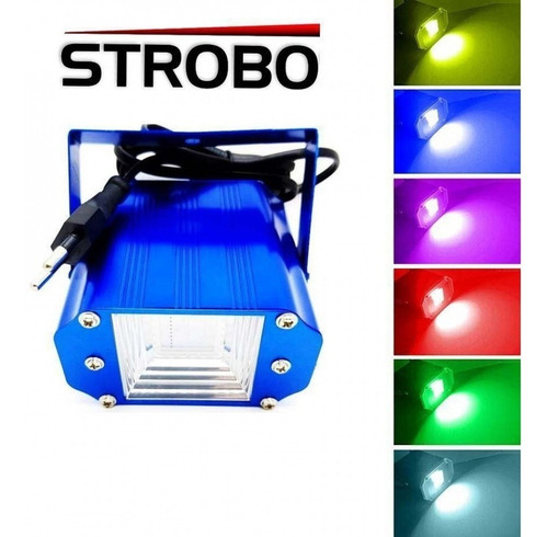 Mini Strobo Iluminação Led Rgb Efeito Flash Estroboscópico