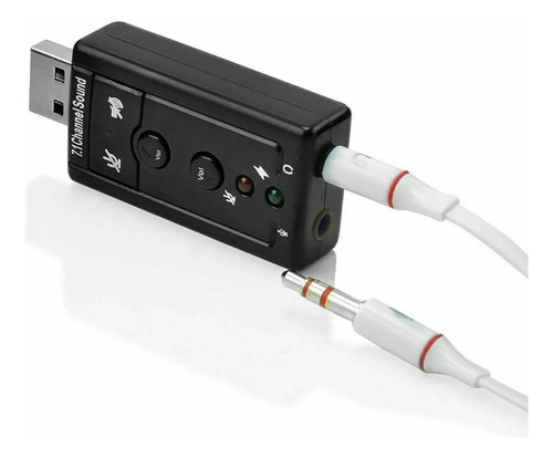 Adaptadores Usb Placa De Som 7.1 Macho X Audio E Fone