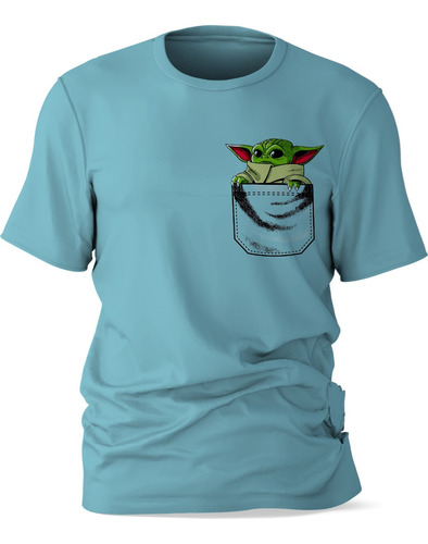 Playera Niño Manga Corta Diseño Baby Yoda The Child Algodón