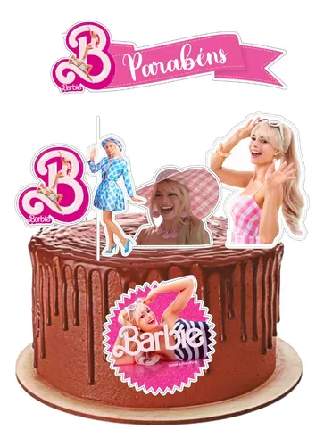Topper para Bolo Barbie - 4 Unidades - Extra Festas