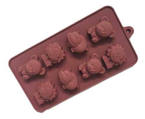 Molde Silicon Leon Hipopotamo Osito Oso Chocolate Resina 