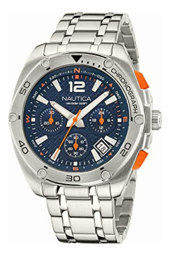 Box Set De Reloj Nautica Tin Can Bay Chrono Para Caballero