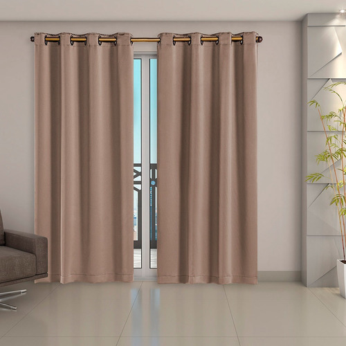 Cortina Blackout Class Corta Luz 70 % Tecido 2,70 M X 2,30 M Cor Fendi