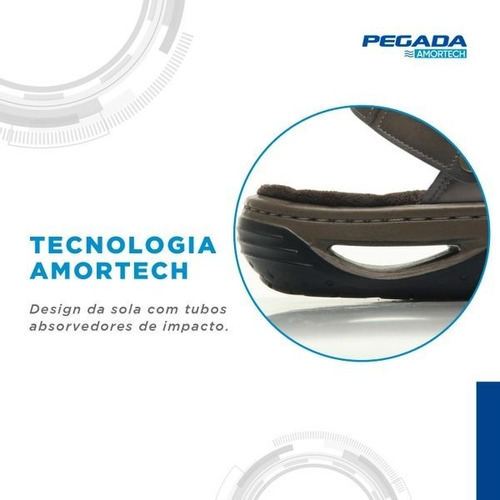 Imagem 7 de 9 de Sandália Papete Masculino Couro Pegada (novo/original/nf)