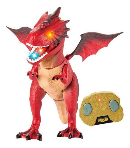 Boneco Dragão Com Controle Infravermelho