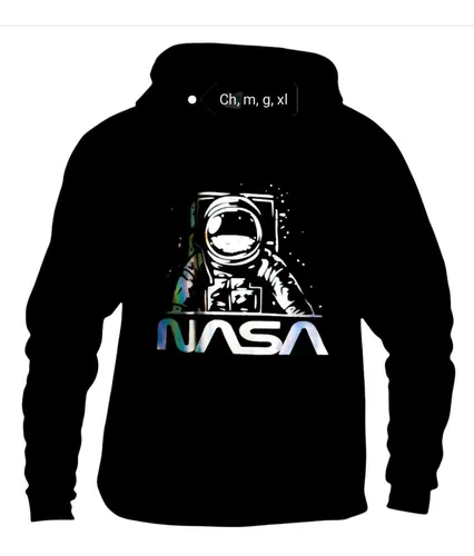 Sudadera nasa negra hotsell