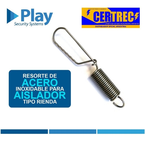 Resorte Acero Inoxidable X50 Poste Cerco Electrico C/ Gancho