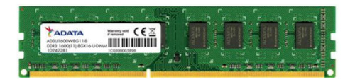Memoria RAM Premier color verde 8GB 1 Adata AD3U1600W8G11-S