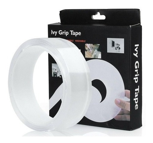 Cinta Doble Contacto Transparente Grip Tape 1 Metro