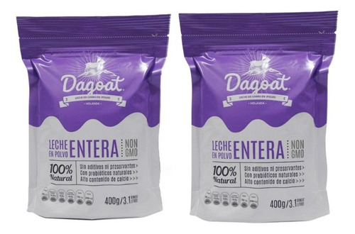 Pack 2 Leche Cabra Entera 400 Gr Dagoat - Aldea Nativa