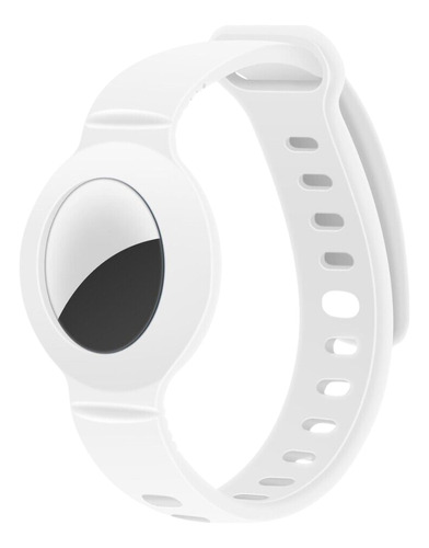  Basic pulseira bracelete silicone compatível para airtag rastreado cor branco