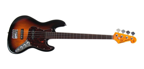 Sjb 62 Ftor 3ts Sx Baixo Fretless Jazz  Sunburst Bass 4 C