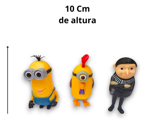Kit 6 Bonecos Minions Meu Malvado Favorito Presente