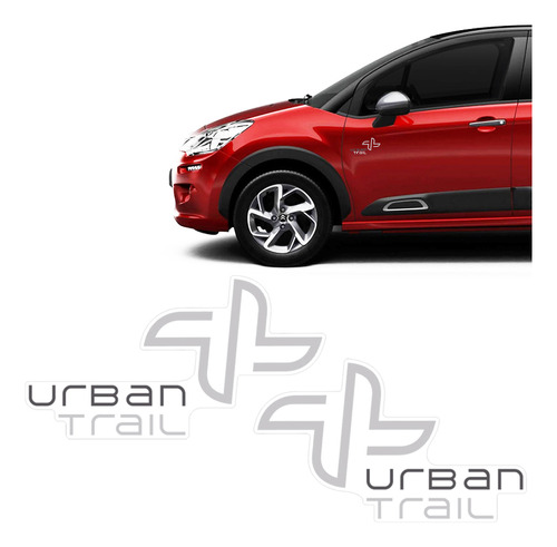 Adesivos Citroen C3 Urban Trail 2019 Prata Modelo Original