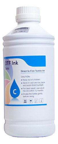 Tinta Dtf Garrafa De 1 Litro, Cabeça Epson Escolha A Cor!!! Ciano