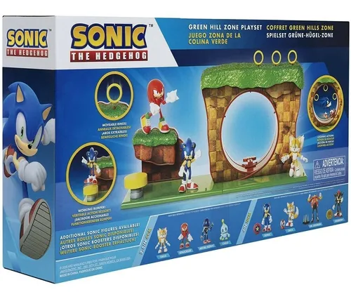 Figura Sonic Green Hill Playset Con Escenario Original