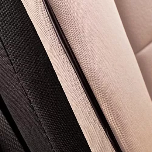  Juego de protectores para asiento delantero universales Car  Pass, paquete de 6 unidades, adaptables para vehículos, color negro y gris,  con esponja integrada, compatible con airbag, Negro : Automotriz