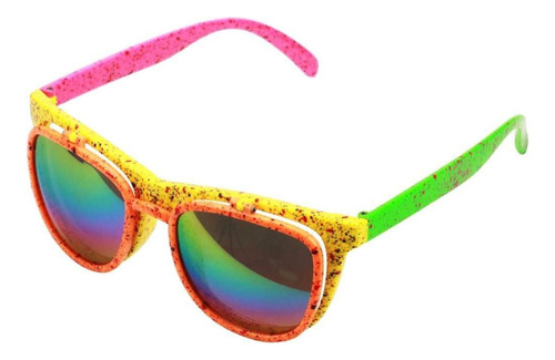 Anriy Gafas De Sol Neon Novedad Up De Los 80 Con Doble