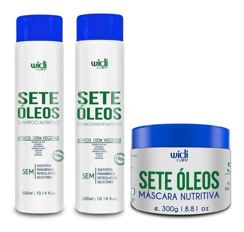 Kit Widi Care Sete Óleos Shampoo + Cond + Máscara 300g