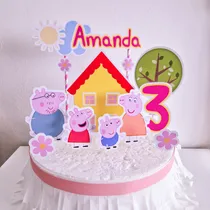 Comprar Adorno Torta Cake Topper Mega Cumpleaños Peppa Pig