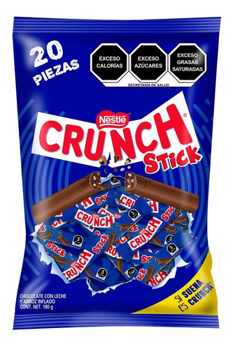 Chocolate Crunch Stick Con 20 Piezas De 9g C/u