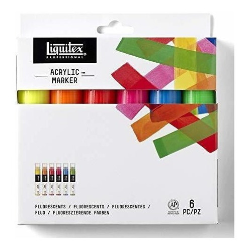 Marcadores Liquitex Anchos Para Pintura Profesional 6 Piezas