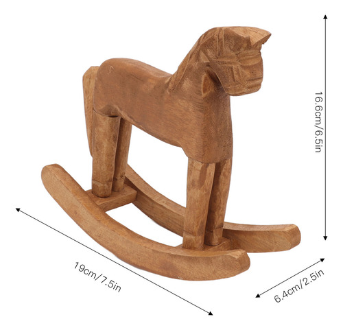 Decoración De Mesa Con Forma De Caballo Balancín De Madera T