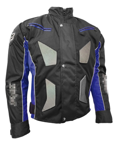 Chaqueta Protección Moto Reflectiva Antifricción Lona