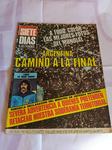 Revista Siete Dias 574 Mundial 78 Argentina Camino La Final