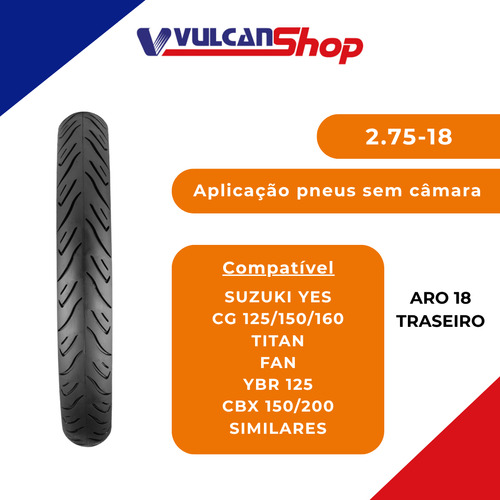 Pneu 90/90-18 Traseiro S/câmara Yes Cg125/150 Titan Technic