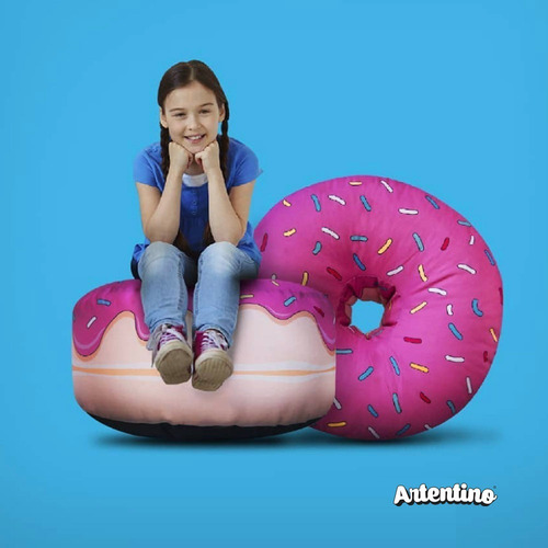 Imagen 8 de 10 de Puff Dona Donut Gigante Simpson Hombre Mujer Niños Fiaca Xl