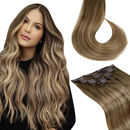 Clip De Pelo Humano Laavoo En Extensiones Balayage R5ycy