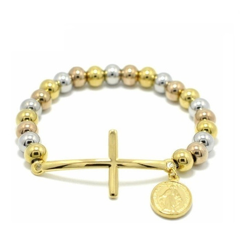 Pulsera Manilla Para Mujer Dije Virgen Maria En Acero