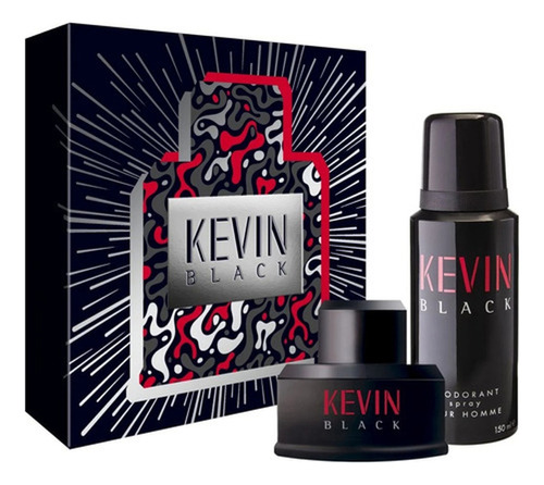 Kit Perfume Estuche Kevin Black 60ml + Desodorante 150 Ml