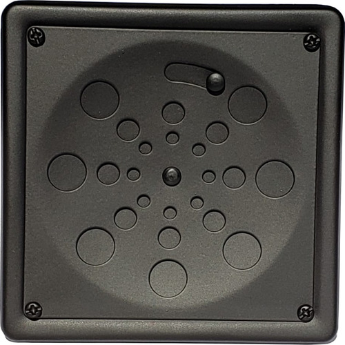 Ralo Quadrado 10cm Com Caixilho  Preto Fosco Black- Estilmax
