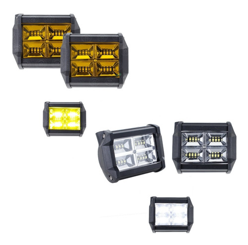 Par Faros 12 Led Dually Estrobo Auto Moto Jeep 4x4 36w