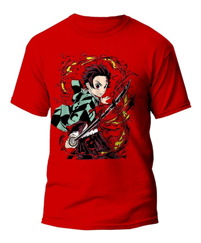 Polera Anime Tanjiro Kimetsu No Yaiba Demon Slayer