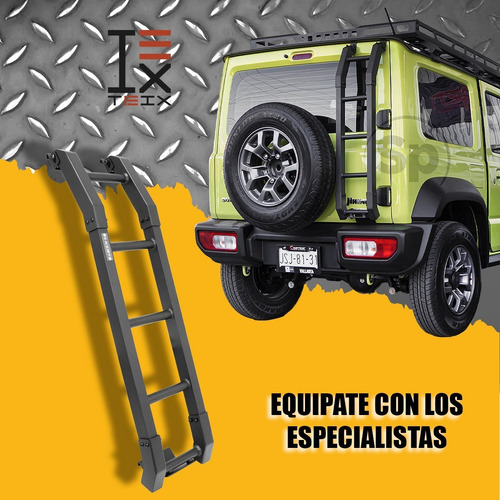 Imagen 5 de 6 de Escalera Trasera Para Suzuki Jimny Negro Off Road