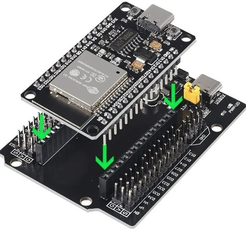 Esp32 Wifi Bt Usb-c 30 Pines + Shield Placa Expansion 30p