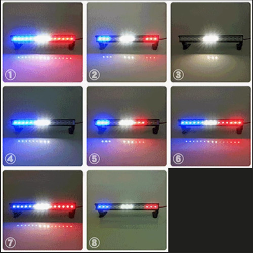 Barra De Luces Rc, 12 Lámparas Led 8 Modos De Flash 3 Colore