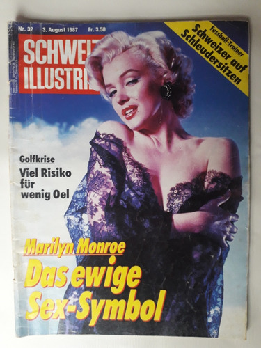 Revista Suiza, Schweizer Illustrierte, Marilyn Monroe, 1987